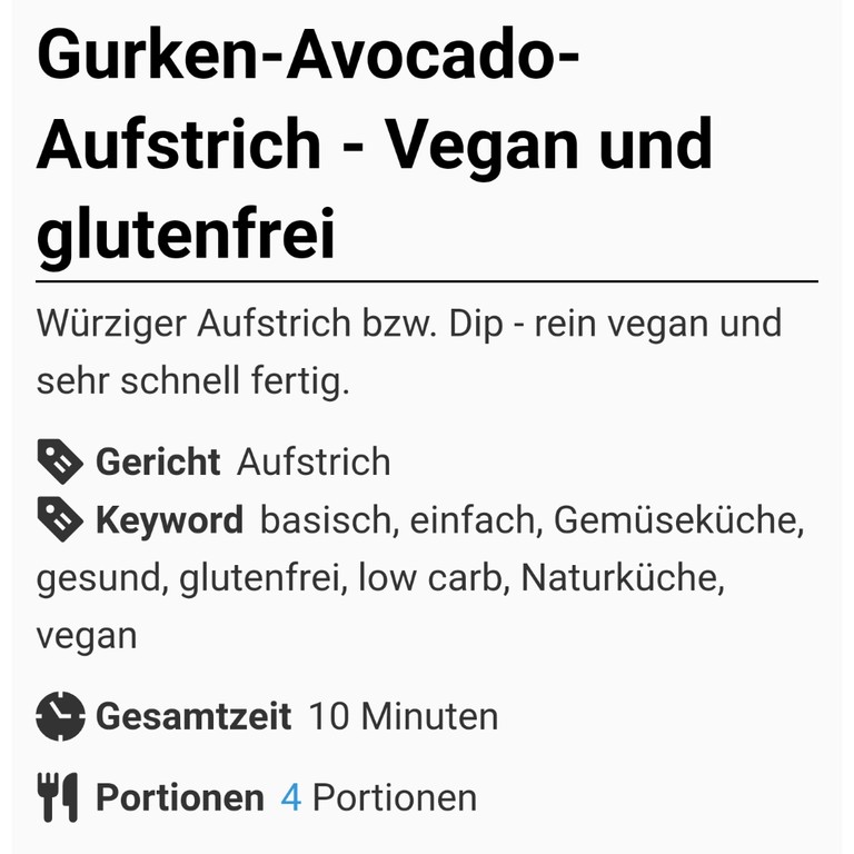 Gurken-Avocado-Aufstrich