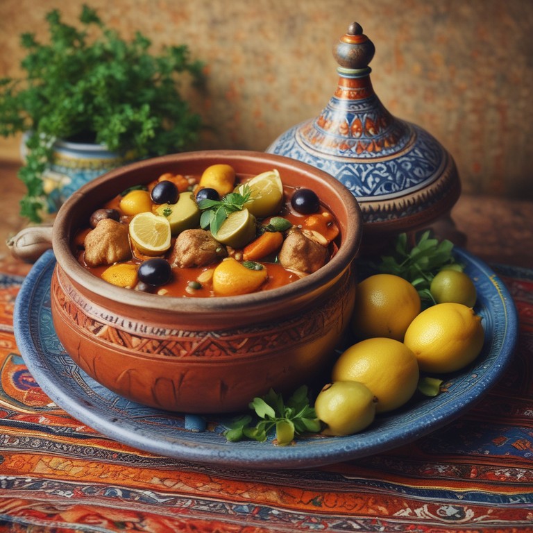 Tajine de Poulet aux Citron et Olives