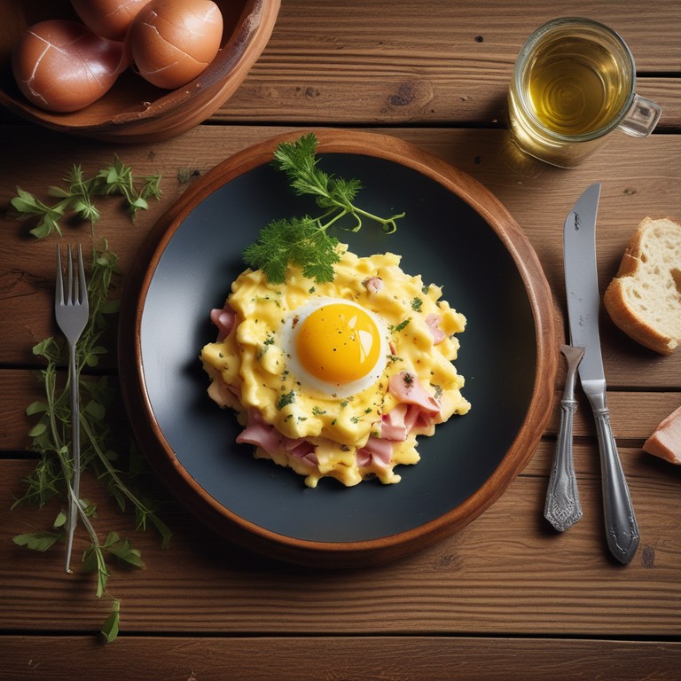 Huevos Revueltos con Jamón y Queso