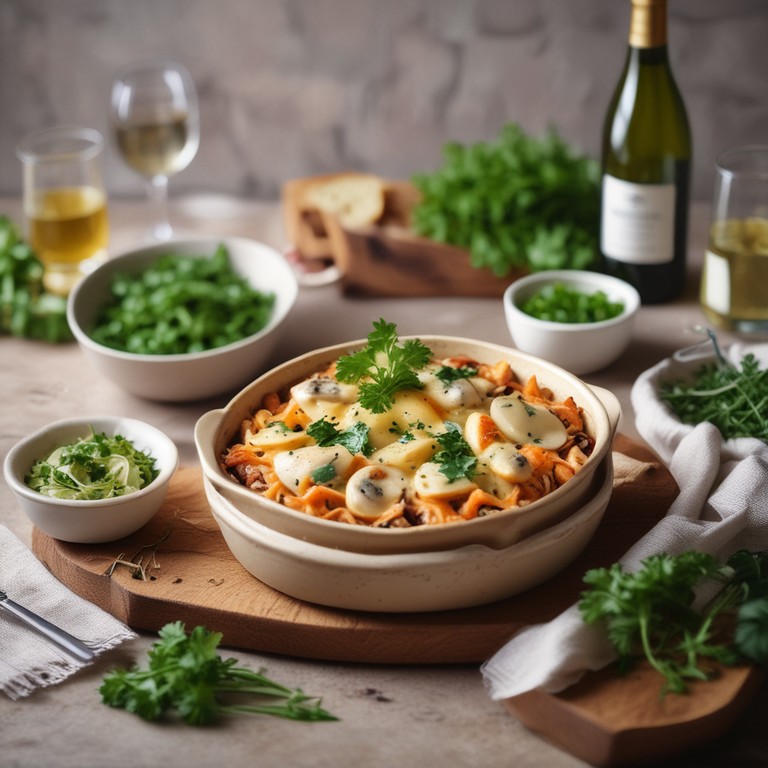 Creamy Chicken and Mushroom Pasta Bake