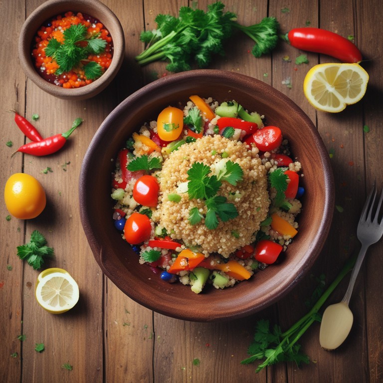 Quinoa aux Légumes Sautés et Sauce au Citron