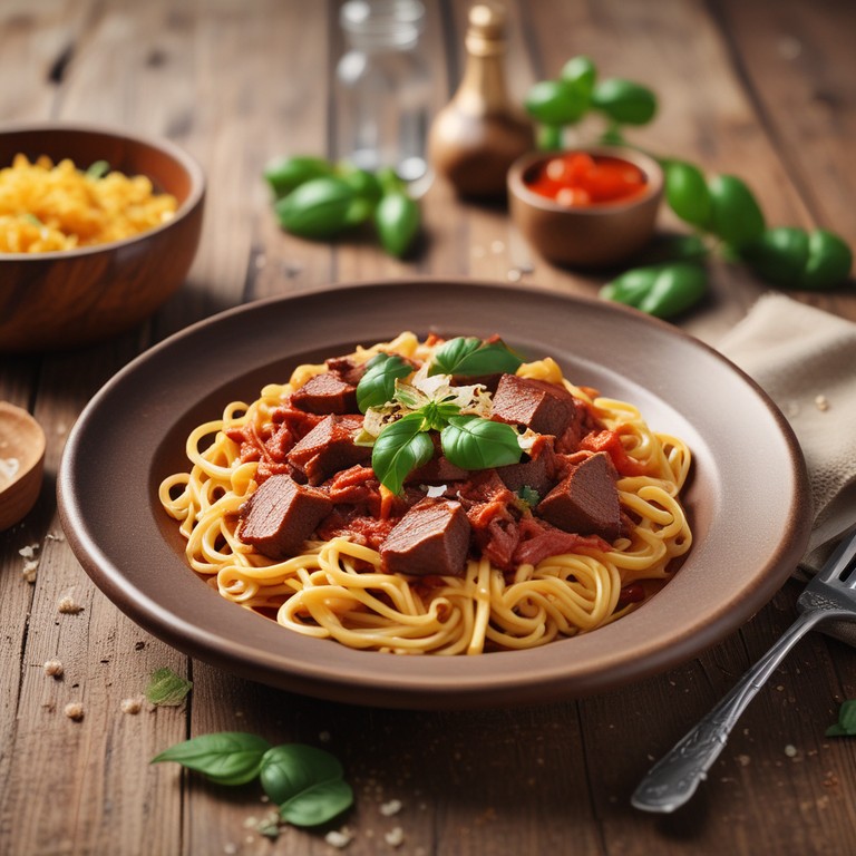 Pasta con Solomillo y Salsa de Tomate Mejorada