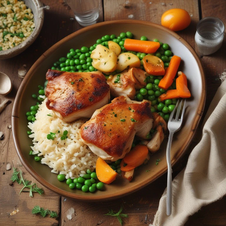 Pollo al Horno con Verduras y Arroz Integral - Mr. Cook