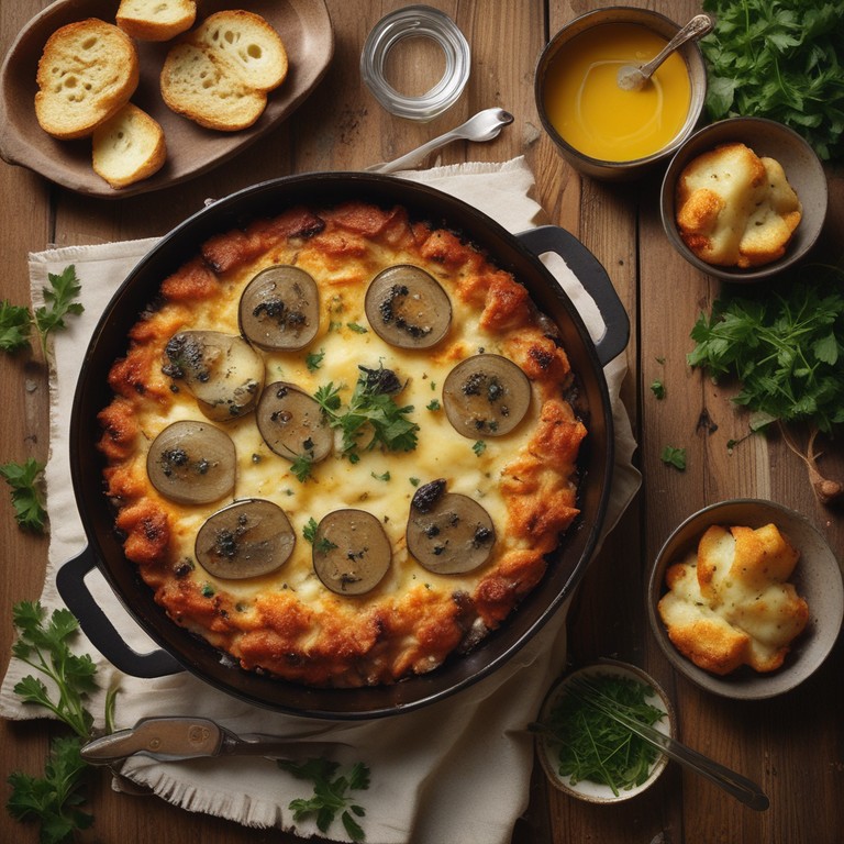 Gratin de Pommes de Terre, Poisson Panné et Aubergines