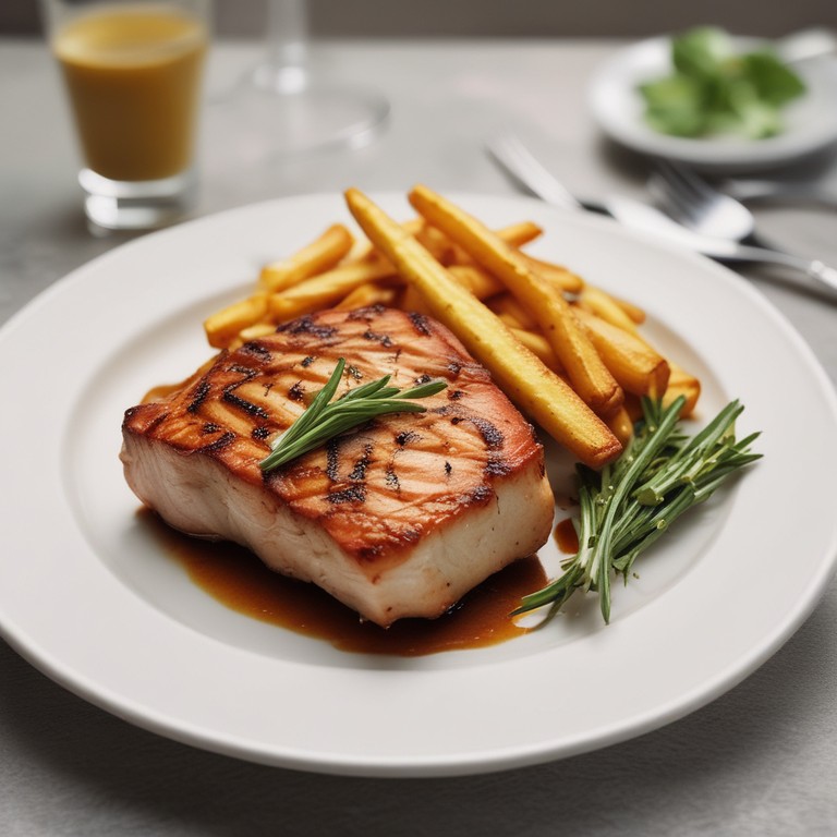 Lomo a la Plancha con Patatas Fritas Elegantes
