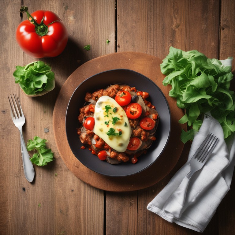 Aubergines Farcies au Poulet Haché et Tomates