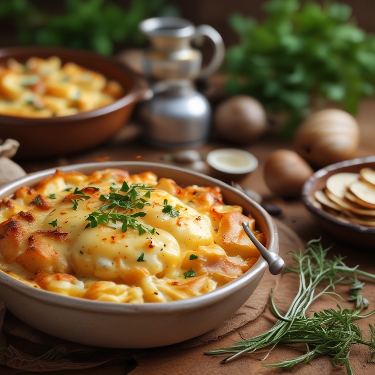 Käse-Kartoffel-Zwiebel-Auflauf