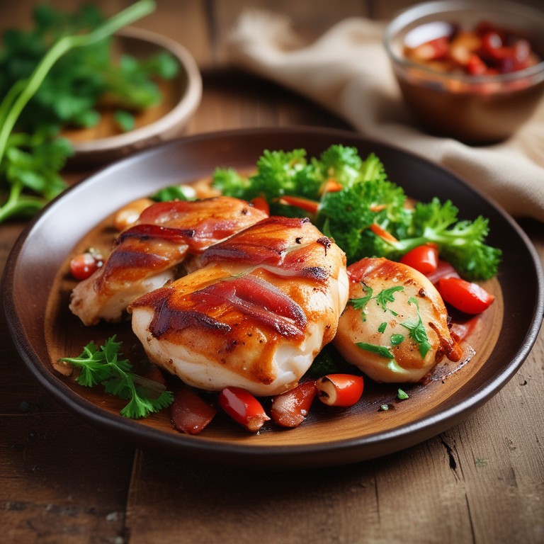 Bifes de Frango Enrolados com Bacon