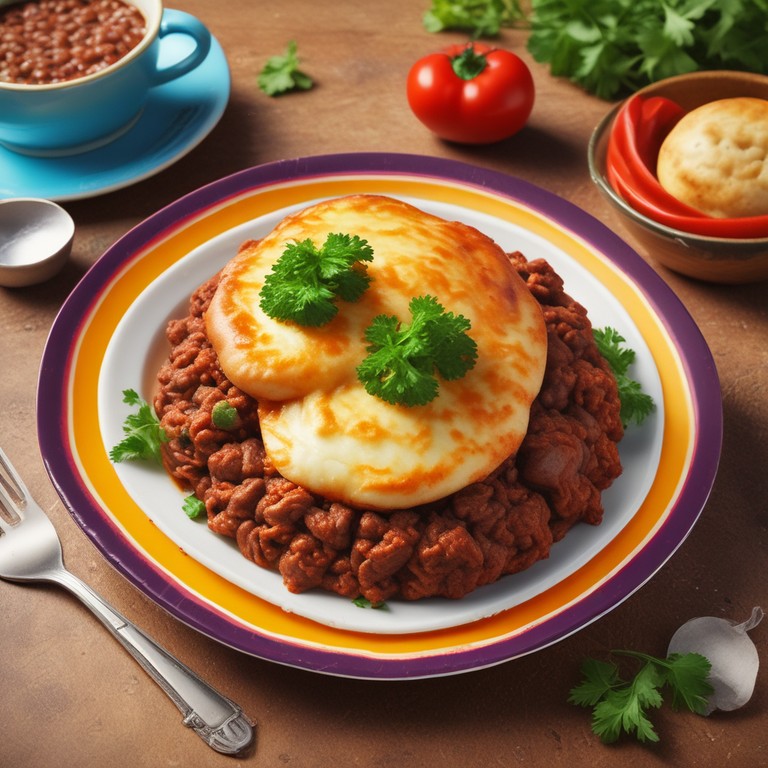 Arroz de Carne Moída com Queijo Minas e Molho de Tomate