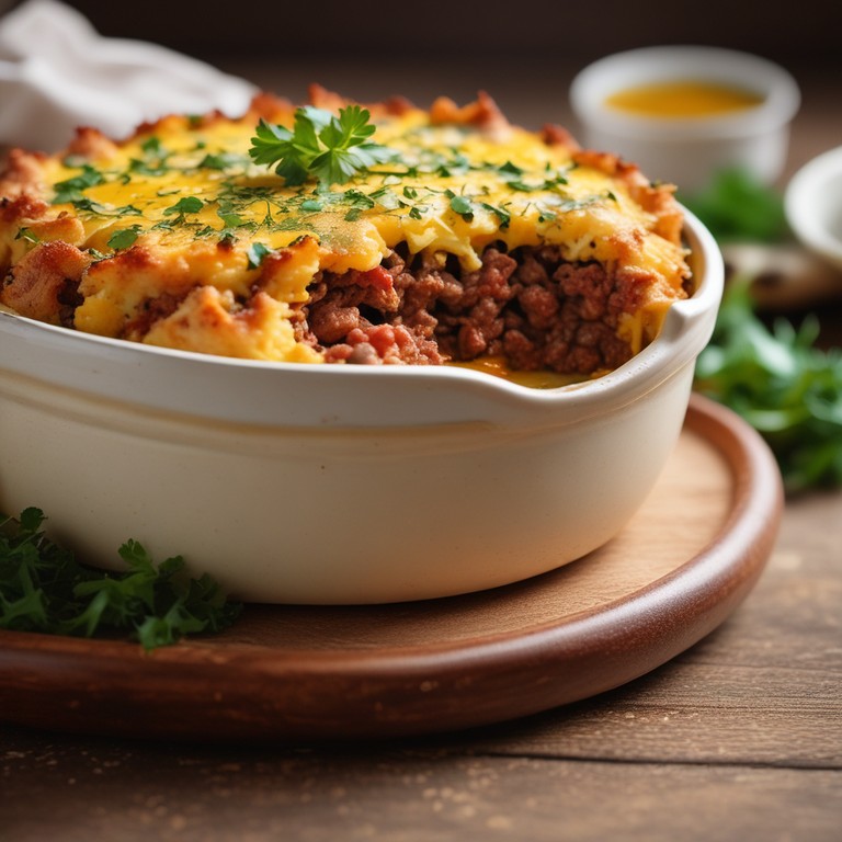 Escondidinho de Carne Moída com Queijo Minas e Requeijão