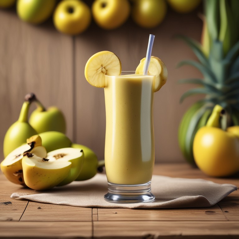 Smoothie Tropical de Banana e Maçã