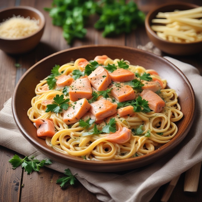 Pâtes au Saumon et Fromage Crémeux