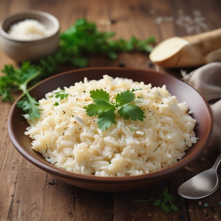 Arroz Cremoso com Queijo Parmesão