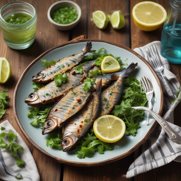 Sardinas a la Plancha con Salsa de Limón y Cilantro