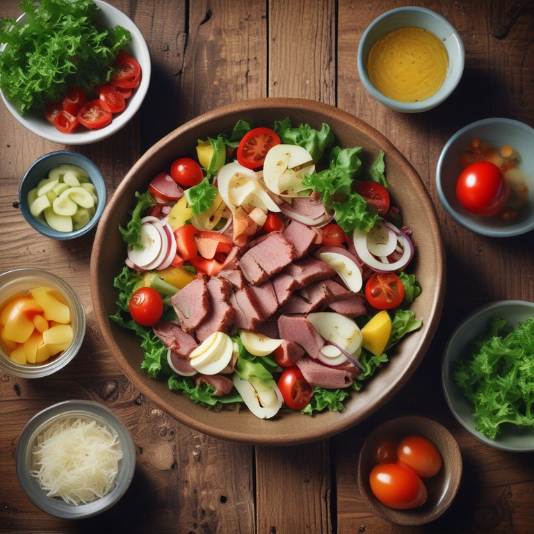 Ensalada de Carne con Verduras Frescas