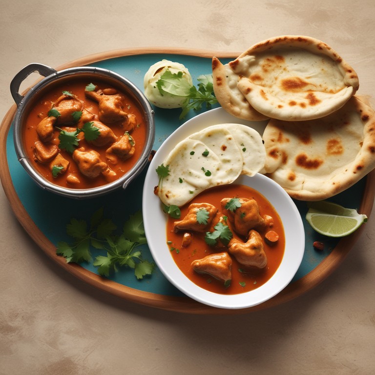 Punjabi Butter Chicken with Garlic Naan