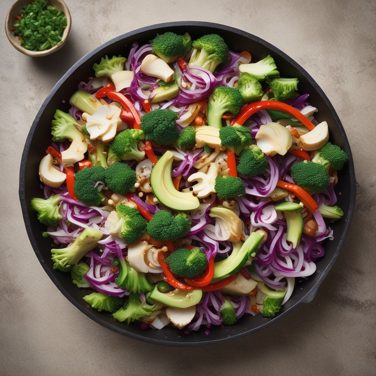Vibrant Vegetable Stir-Fry with Garlic and Ginger