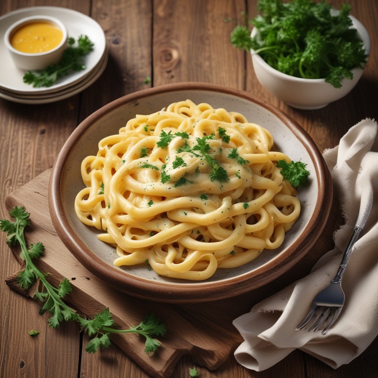 Perfekte Nudeln mit einer cremigen Käsesauce