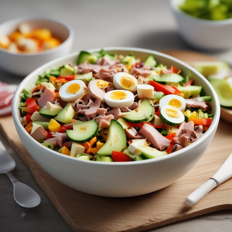 Ensalada Fresca de Atún con Verduras y Frutas
