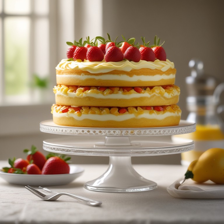 Torta Esponjosa de Maracuyá con Buttercream y Confitura de Maracuyá