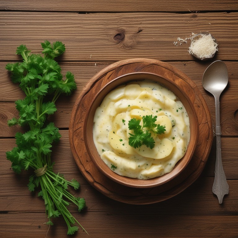 Batata Cremosa com Alho e Creme de Leite
