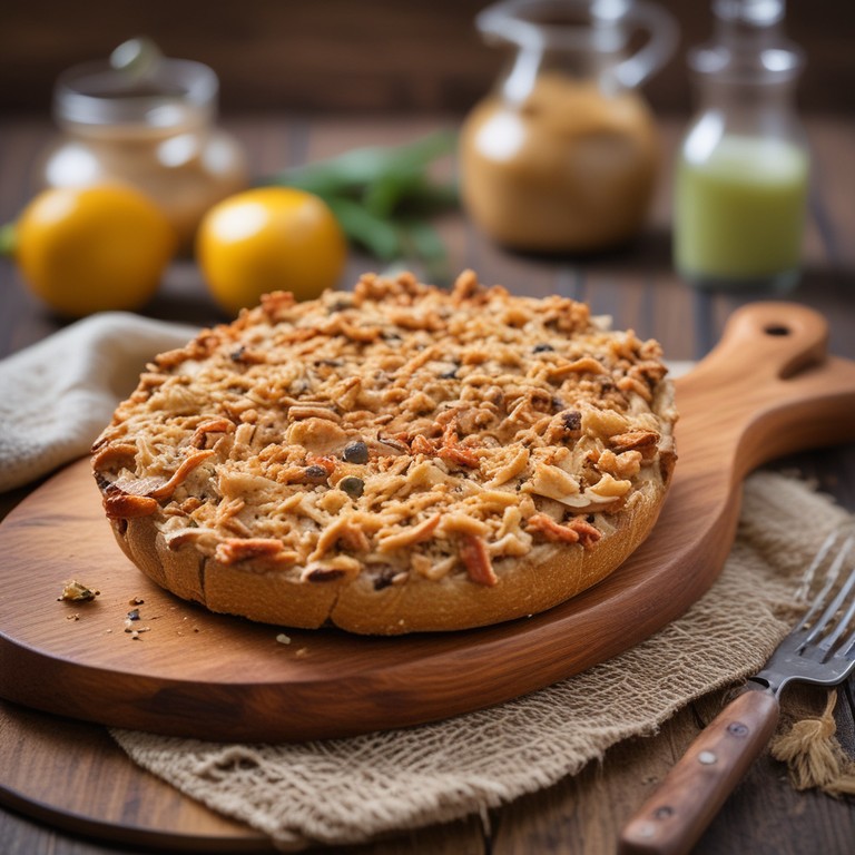 Pão Low Carb de Frigideira com Frango