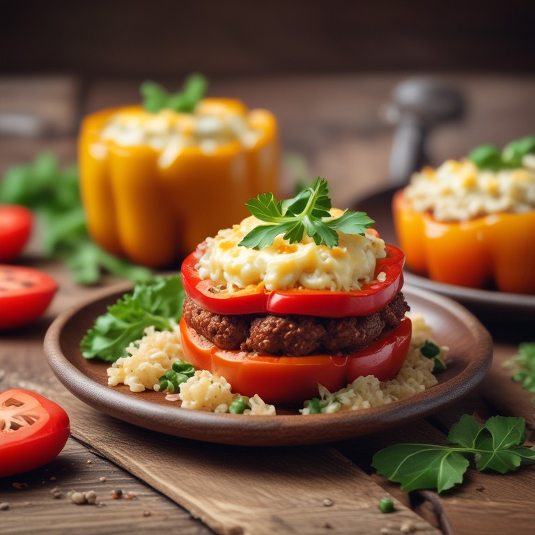 Poivrons Farcis à la Viande Hachée