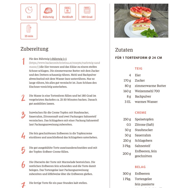 Erdbeertorte