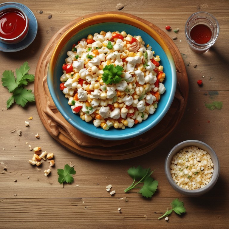 Savory Turkey and Sausage Popcorn Bowl with Twisted Tea Drizzle