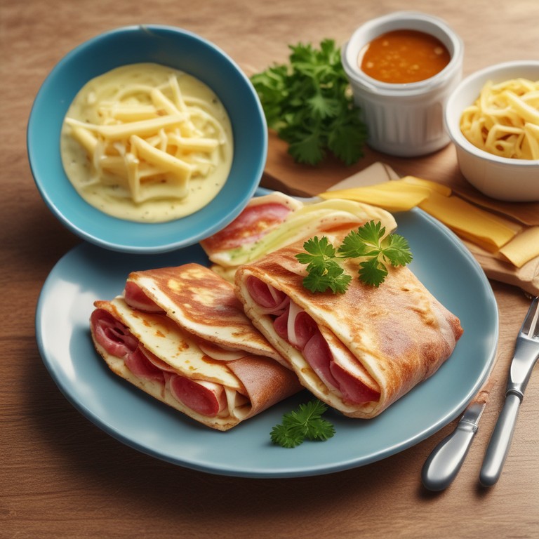 Cheesy Salami Tortilla Wraps