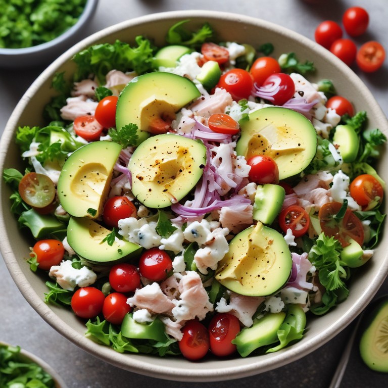 Keto Avocado Salade met Kip en Feta