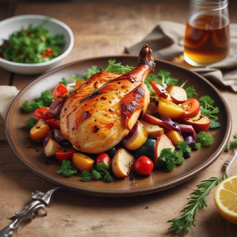 Honey-Glazed Chicken Breast with Garlic and Herbs