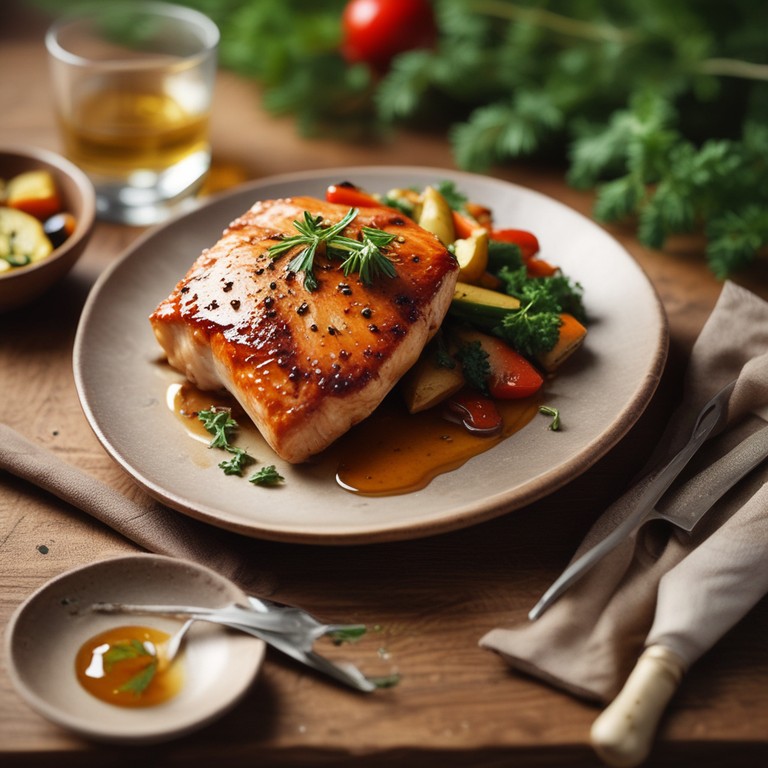 Honey-Glazed Chicken Breast with Garlic and Herbs