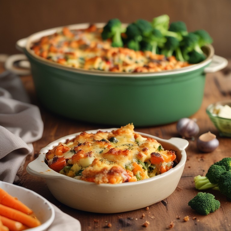 Herzhafter Gemüseauflauf mit Käse