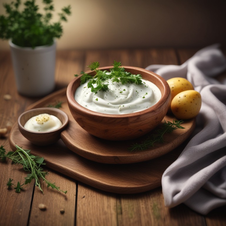 Frischer Joghurt-Dip für Pellkartoffeln
