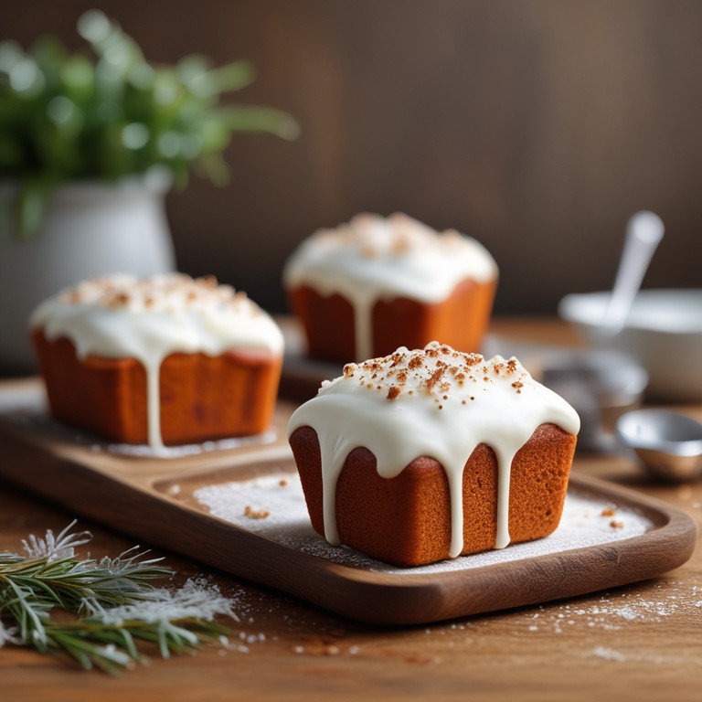 Delightful Mini Loaf Vanilla Cake with Creamy Vanilla Icing