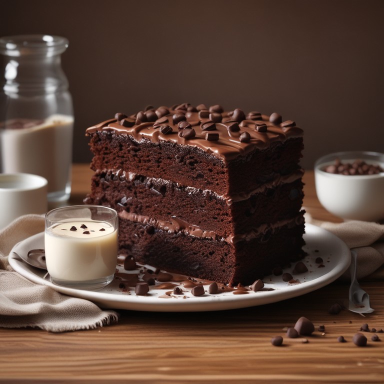 Bolo de Chocolate com Gotas de Chocolate e Leite Condensado