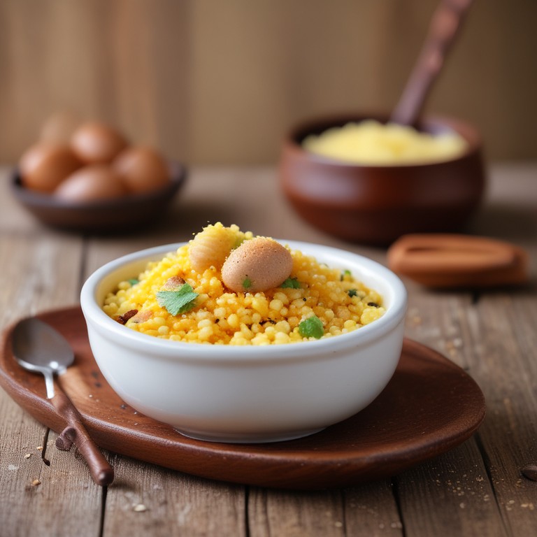 Cuscuz Doce com Leite e Ovo