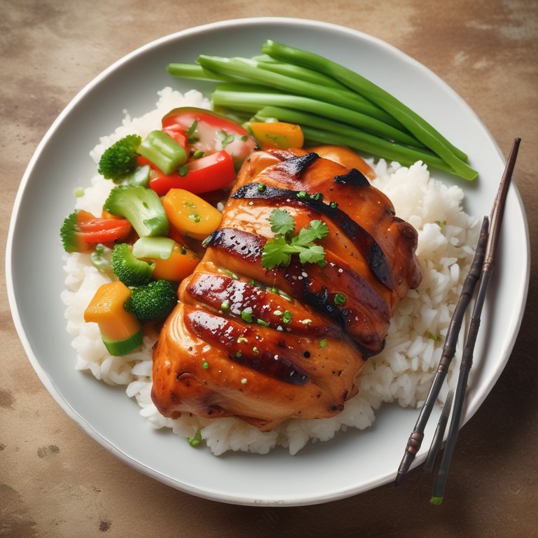 Japanese Style Teriyaki Chicken with Steamed Rice