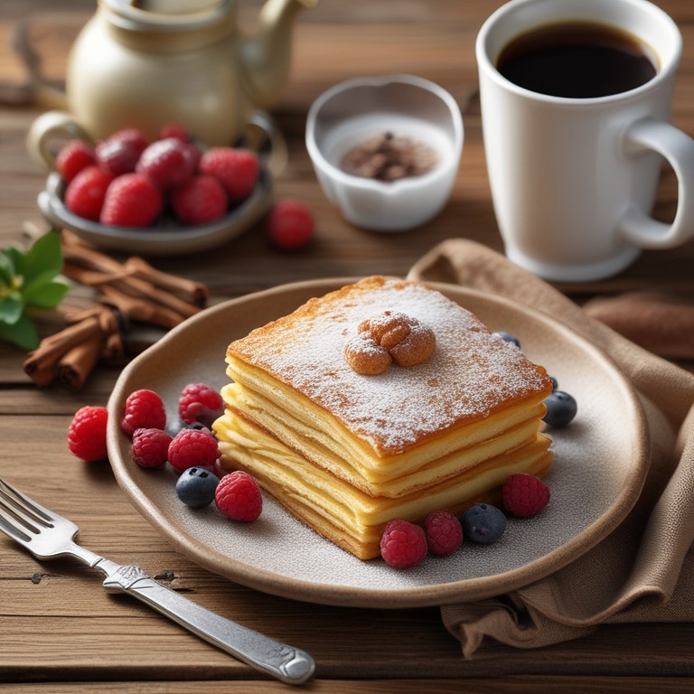 Klassische Deutsche Pfannkuchen mit Zimt und Zucker