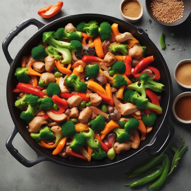 Vibrant Vegetable Stir-Fry with Optional Chicken