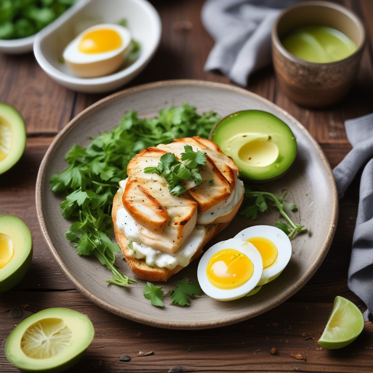 Romige Avocado Kipfilet met Gekookt Ei