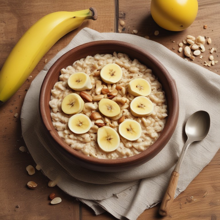 High-Calorie Peanut Banana Oatmeal Bowl
