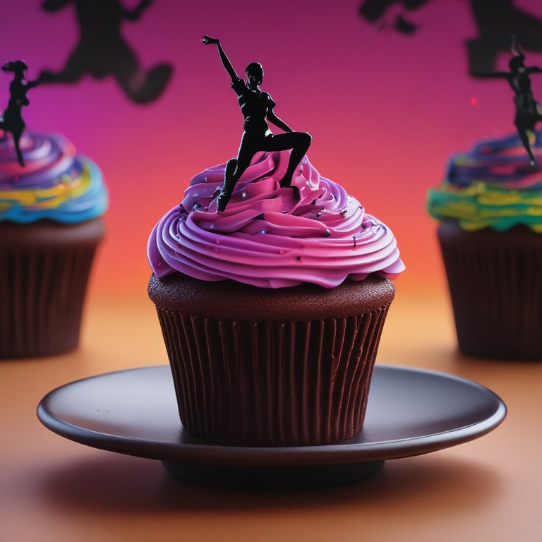 Cupcake de Lujo: Chocolate Intenso con Toque Salado y Buttercream Neón