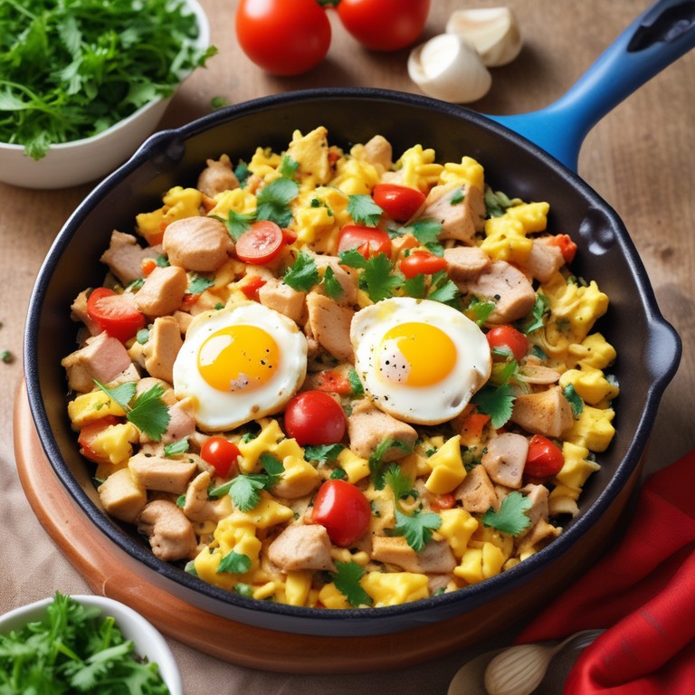 Healthy Chicken and Egg Scramble