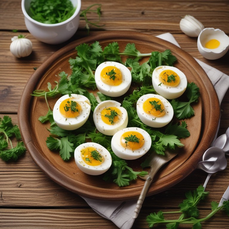 Ovos Recheados com Cream Cheese e Ervas