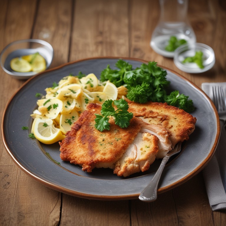 Klassisches Putenschnitzel mit Zitronenbutter