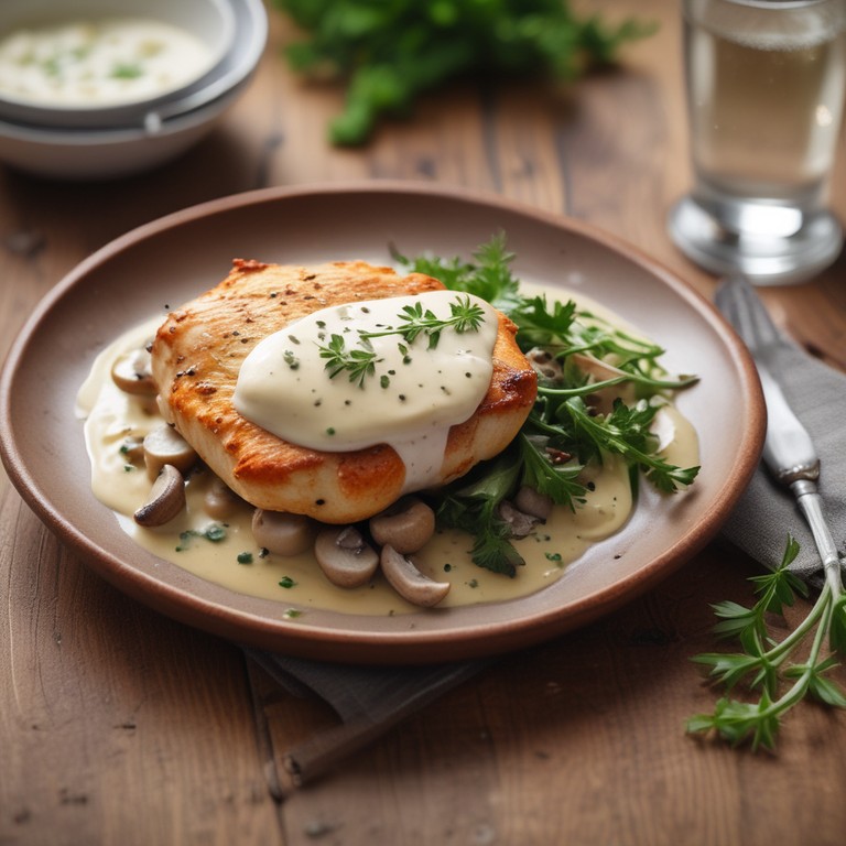 Kipfilet met Romige Champignonsaus