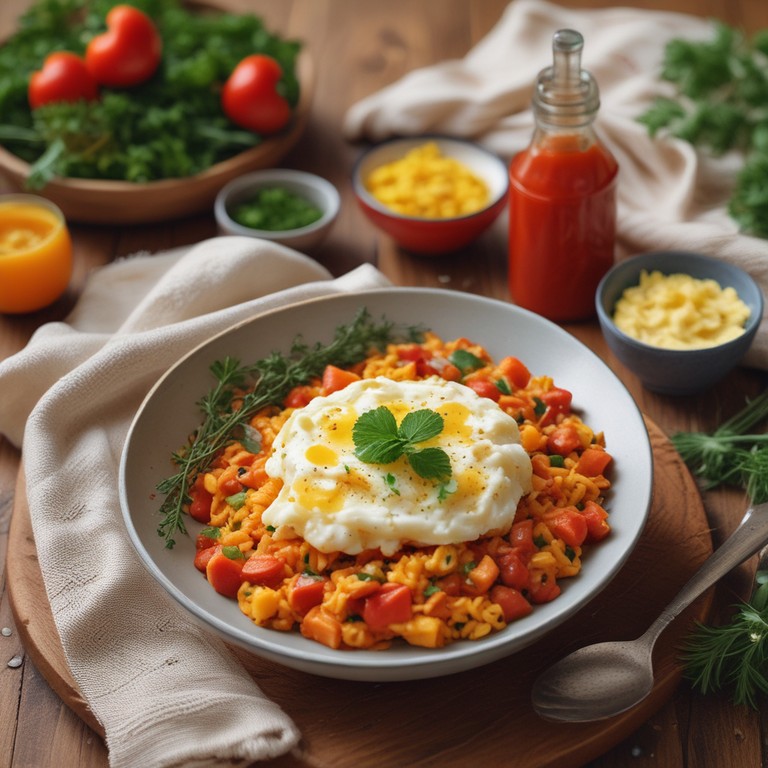 Creamy Tomato Rice with Egg and Curd
