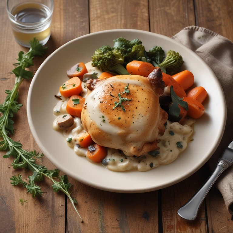 Savory Chicken Thighs with Creamy White Mushroom Sauce